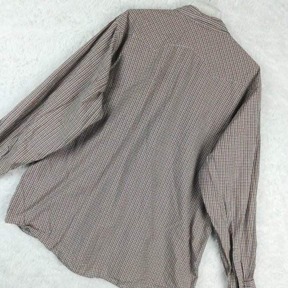 Old Navy Mens Shirt Button Down Long sleeve Pearl Snaps Western Plaid XL - Picture 10 of 11
